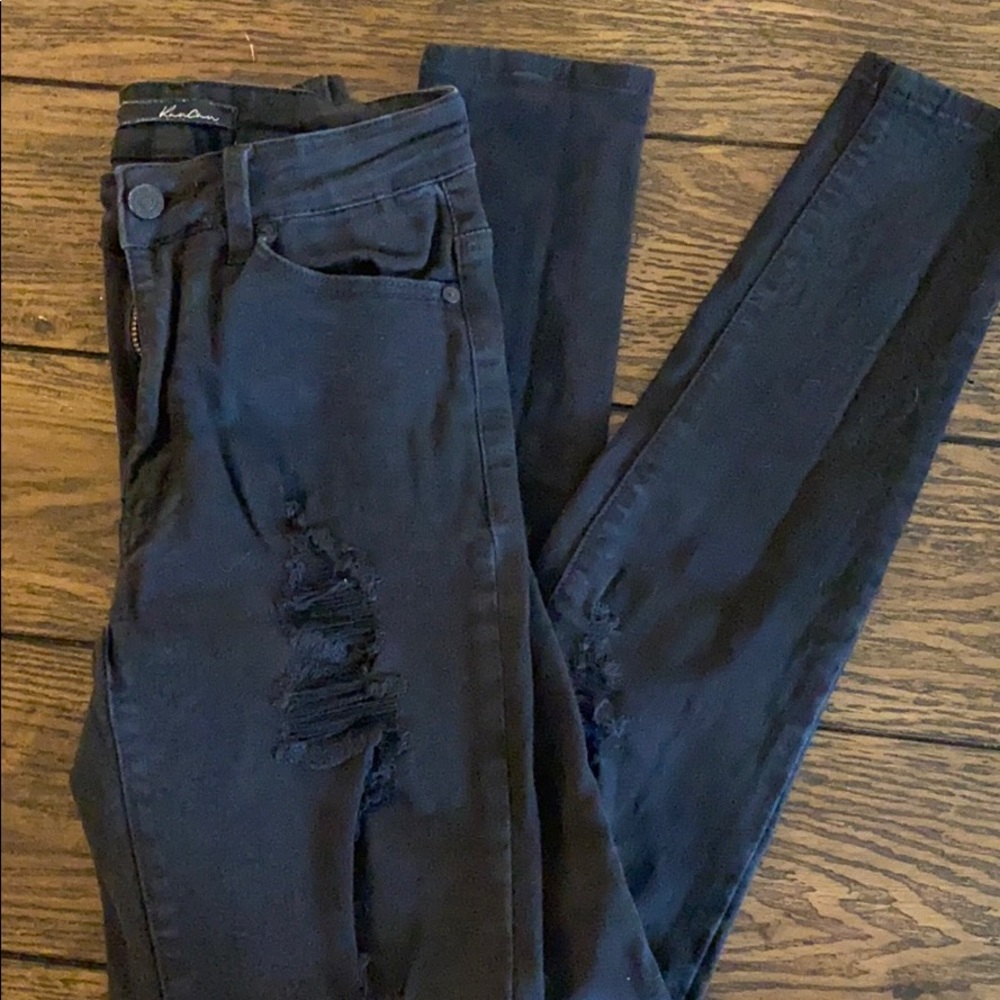 Kancan black distressed jeans
